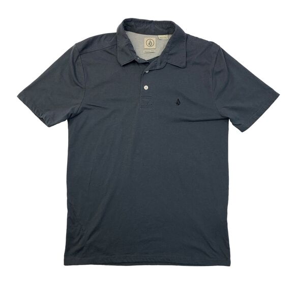 Volcom Banger Polo Shirt Mens S Small Charcoal Gray Collared Preppy Cali Surfer - Picture 1 of 13